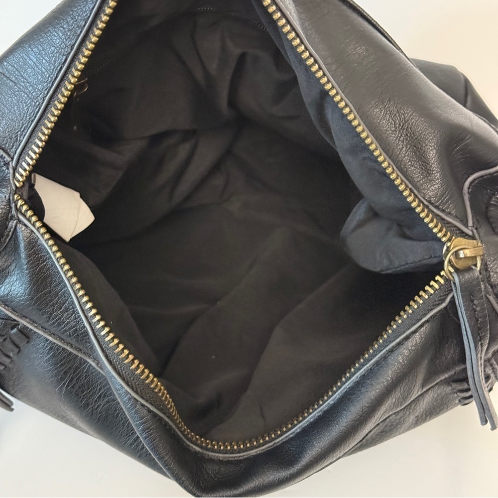 Black Faux Leather Crossbody Bag - Picture 5 of 12